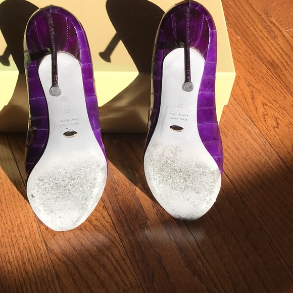 Authentic Eelskin Open Toe Luxury Pumps - Picture 8 of 12